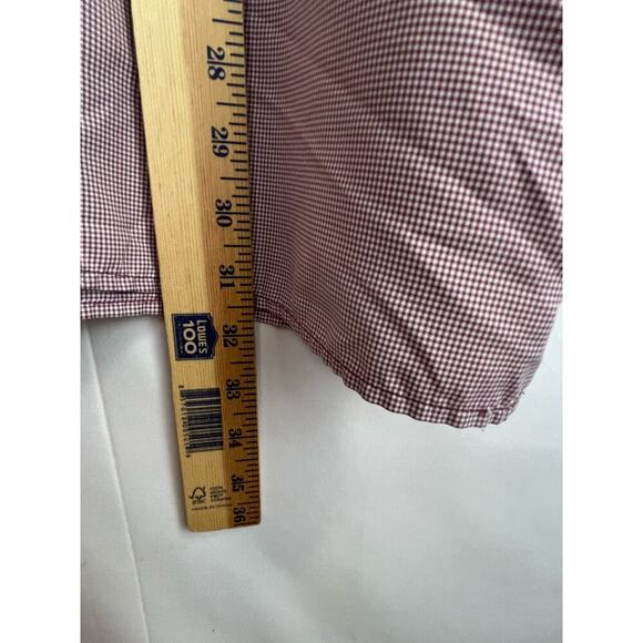Magellan Men's 2XL Red/White Mini Checked Relaxed Fit Short Sleeve Vented Shirt - Picture 5 of 8